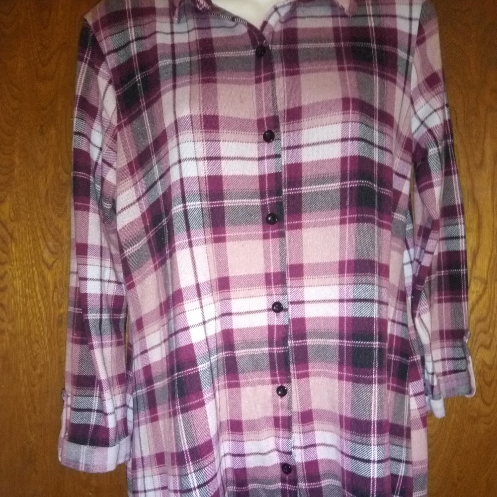 Pink flannel shirt